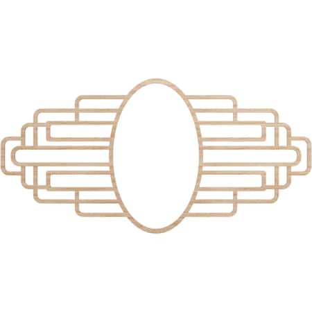 Ekena Millwork Elizabeth Wood Fretwork Pierced Ceiling Medallion, Alder, 34"W x 17"H x 9 3/8"IW x 16 1/8"IH x 1/4"T CMWP34X17X0250EBAL